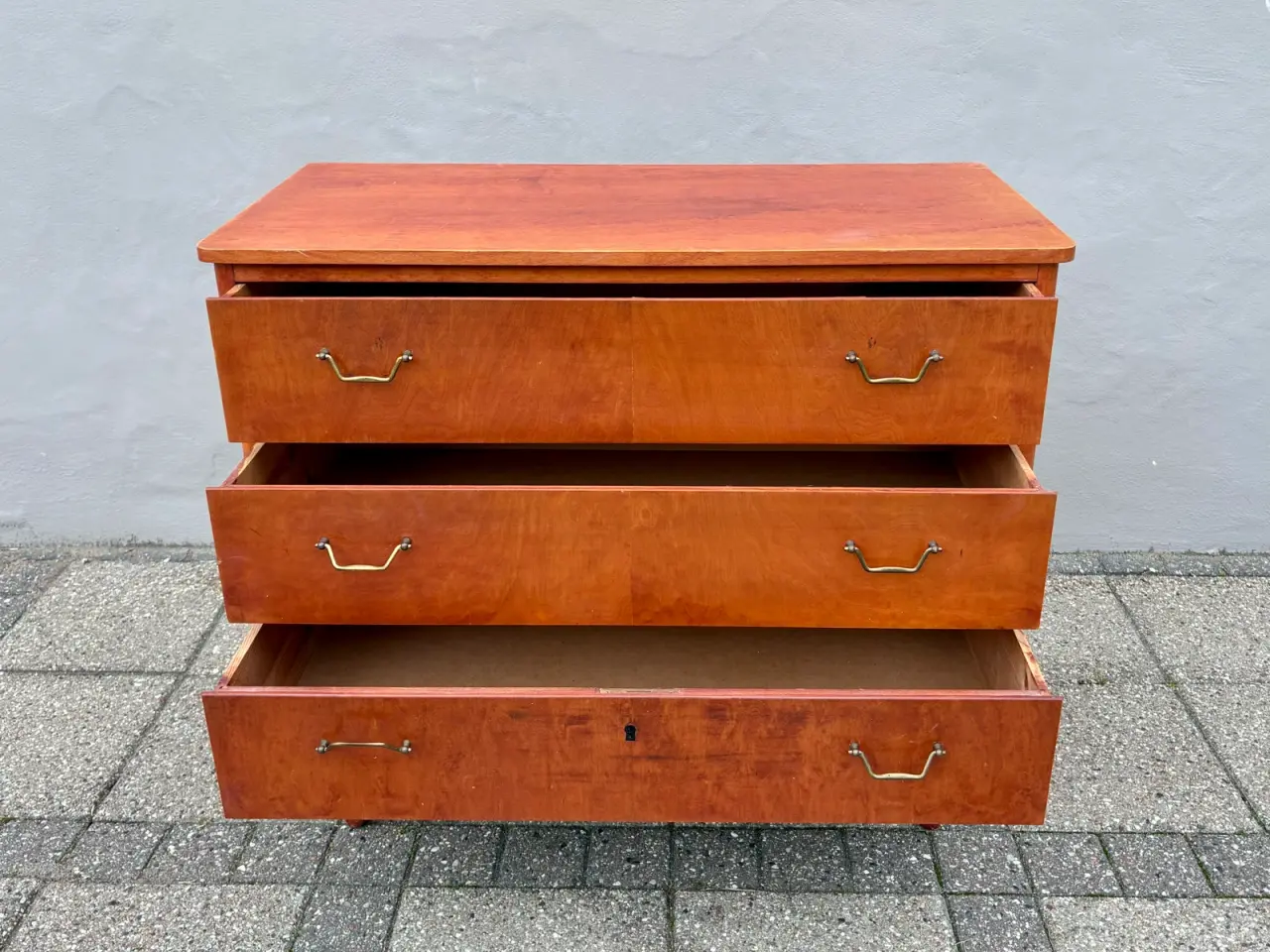 Billede 7 - Dansk vintage kommode . 3 skuffer Messinggreb