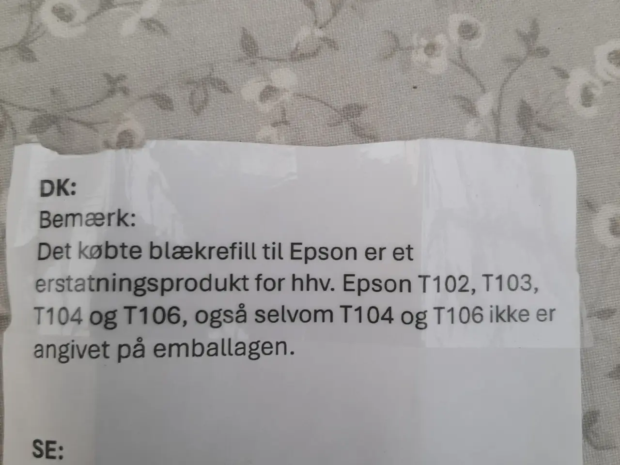 Billede 1 - Printer blæk