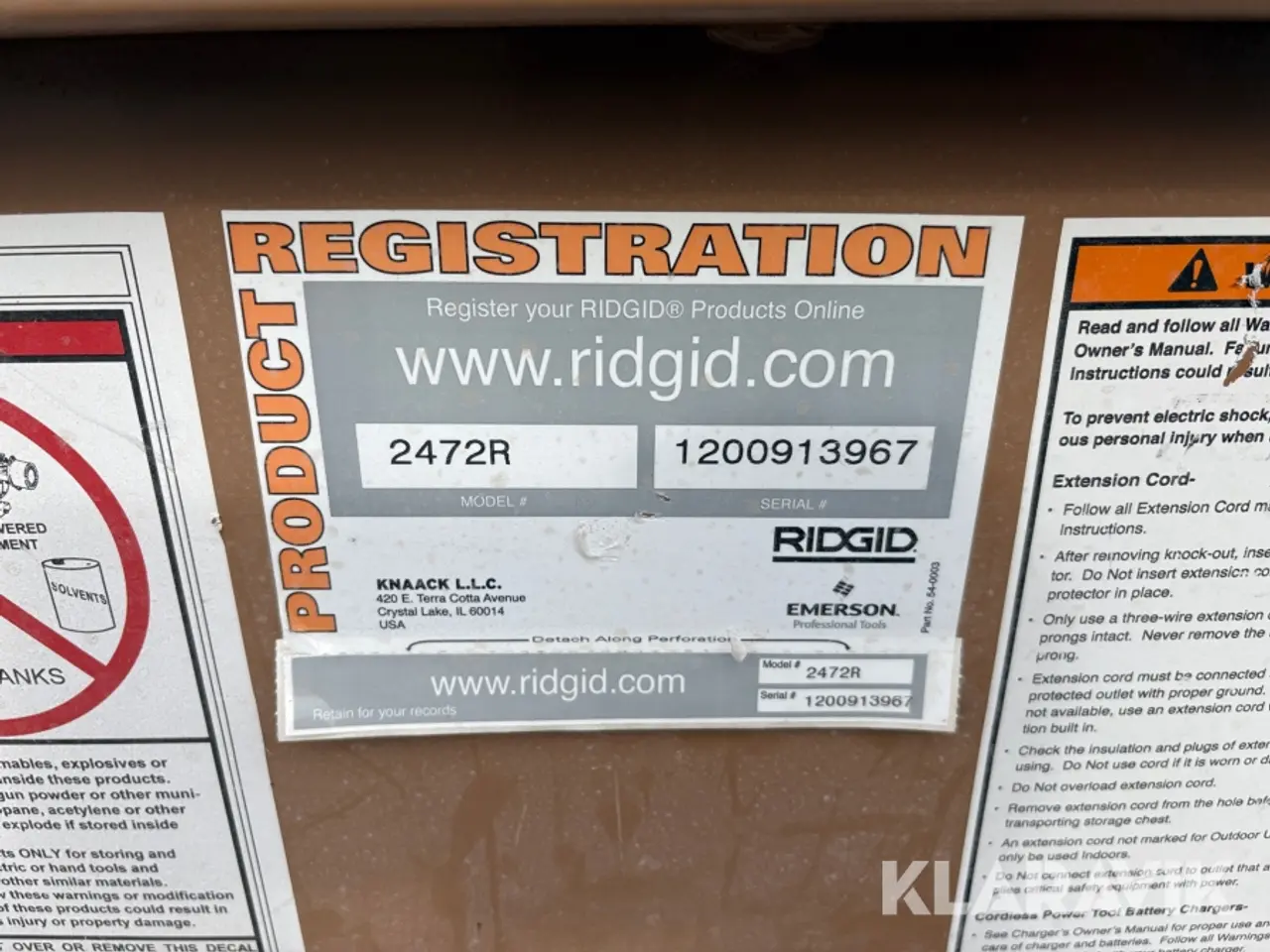 Billede 12 - Værktøjskasse Ridgid JobMaster Chest 2472
