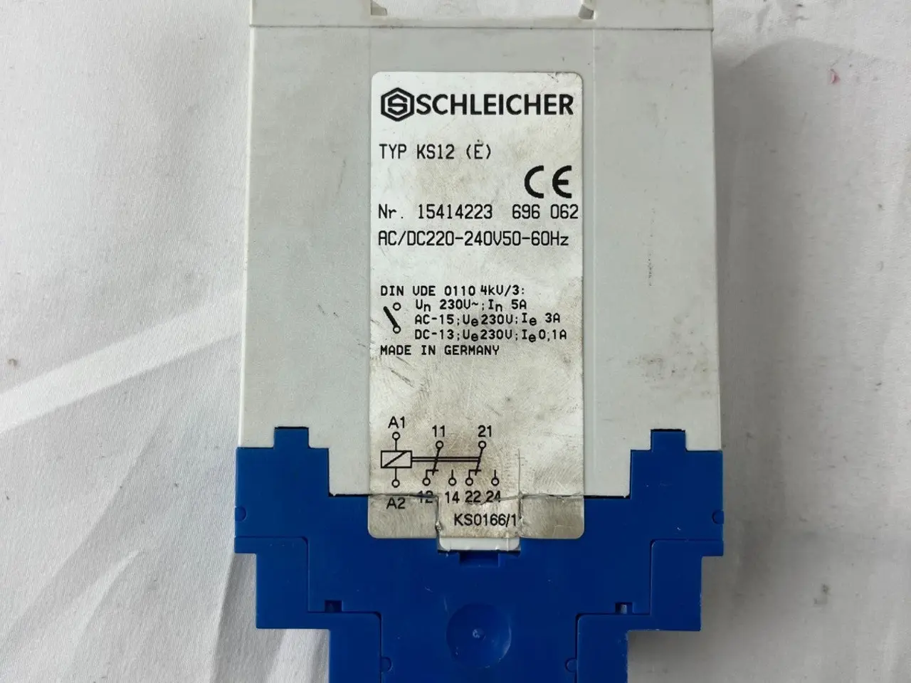 Billede 3 - Schleicher KS12 E Control relæ 220-240V AC/DC Base