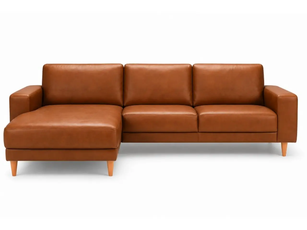 Billede 5 - Hjort Knudsen Hadsten Læder chaiselong sofa Venstrevendt