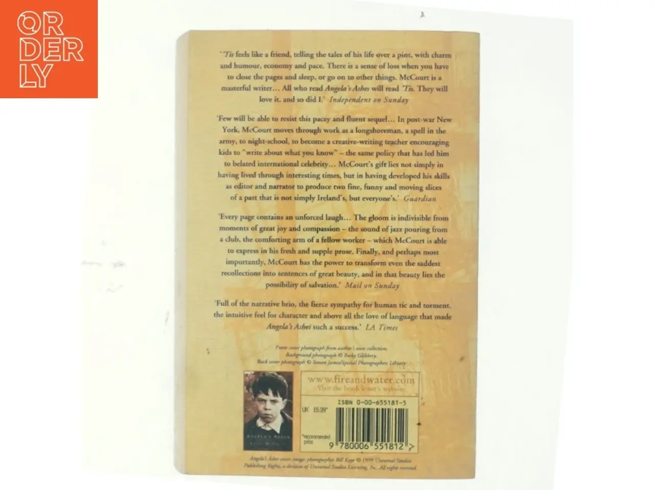 Billede 3 - 'Tis : a memoir af Frank McCourt (Bog)
