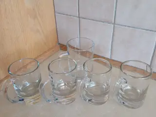 Ølkrus store i klart glas