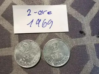 2 stk 2øre 1969