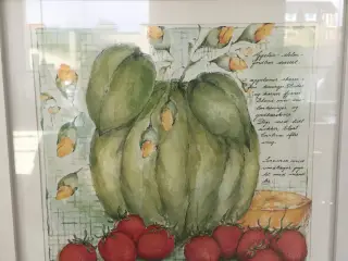 Billede i alu ramme, 24x24 cm. mrk Wingesø