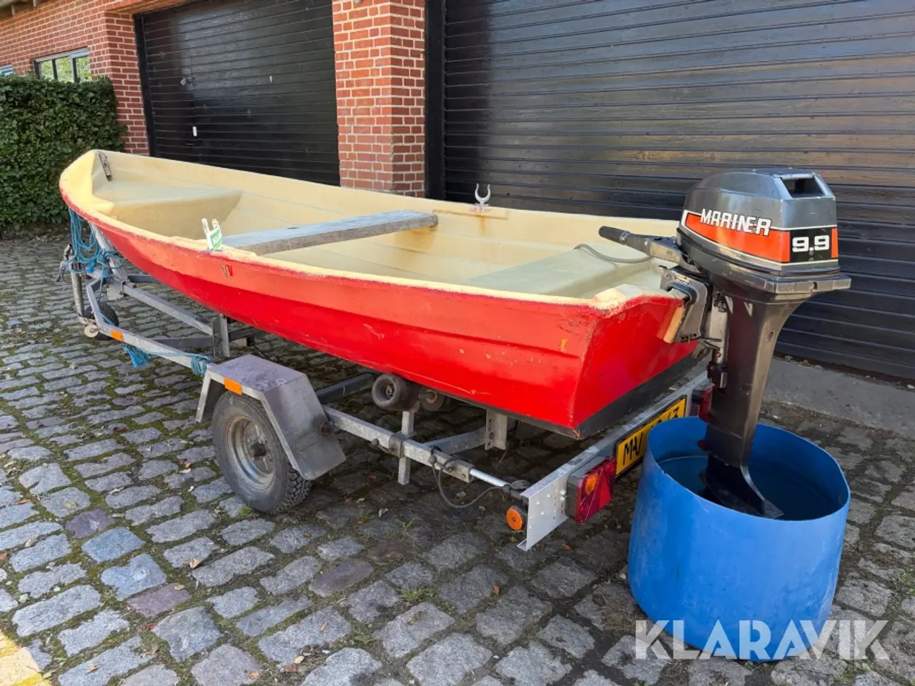 Billede 3 - Jolle med Mariner påhængsmotor og Variant bådtrailer
