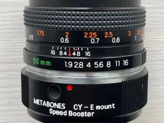 CY-E Mount Speed Booster til Sony med 50mm f1.9