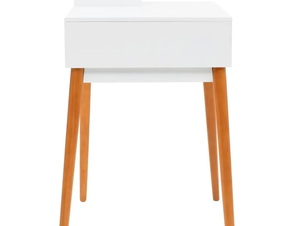 Billede 8 - Sminkebord med spejl i MDF - 60 × 50 × 86 cm, hvid/brun