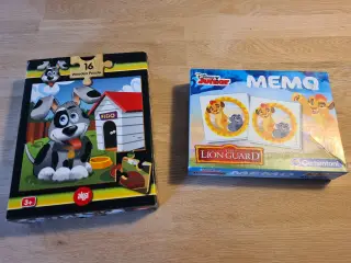 Puslespil og memo spil