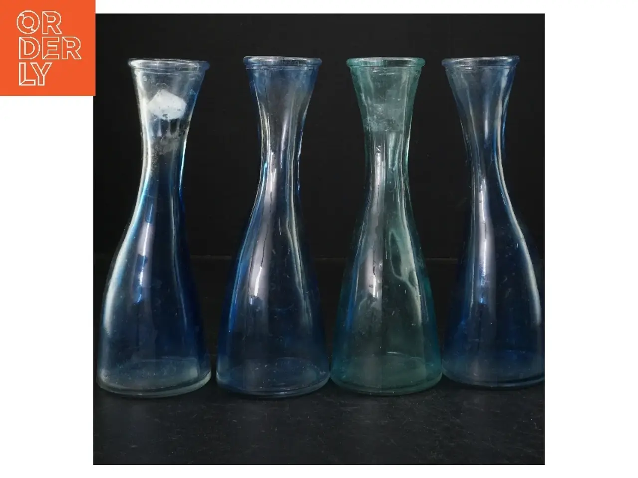 Billede 1 - Blå glasvaser (str. 20 cm)