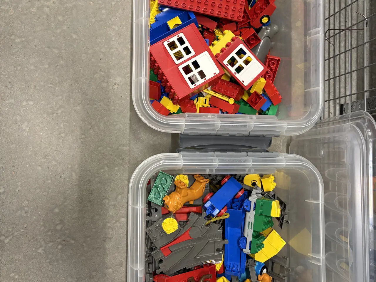 Billede 1 - Blandet Dublo Lego klodser med bl.a. togbane