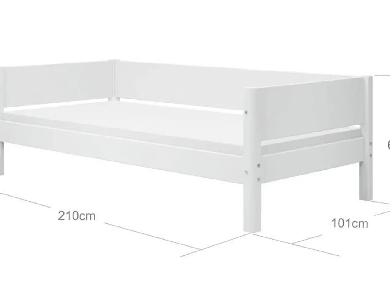 Billede 3 - Flexa White enkelt seng 