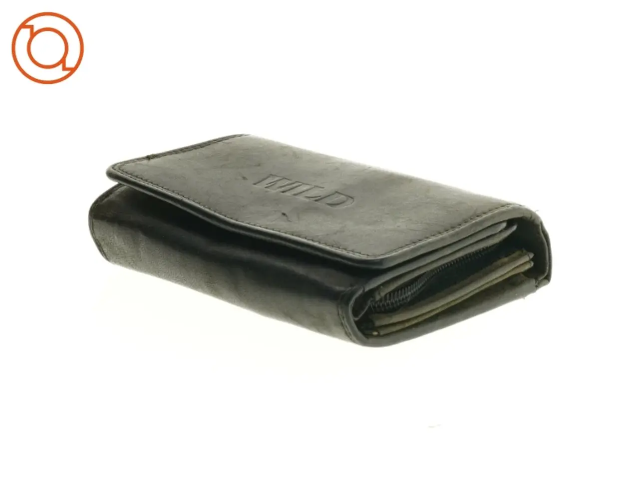 Billede 1 - Sort læderpung fra wild (str. 15 x 9 cm)