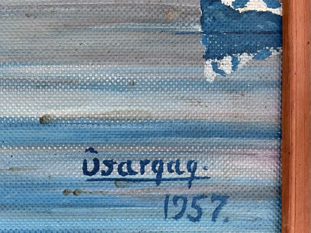 Billede 2 - Osarqaq maleri med grønlandsk landskab 1957