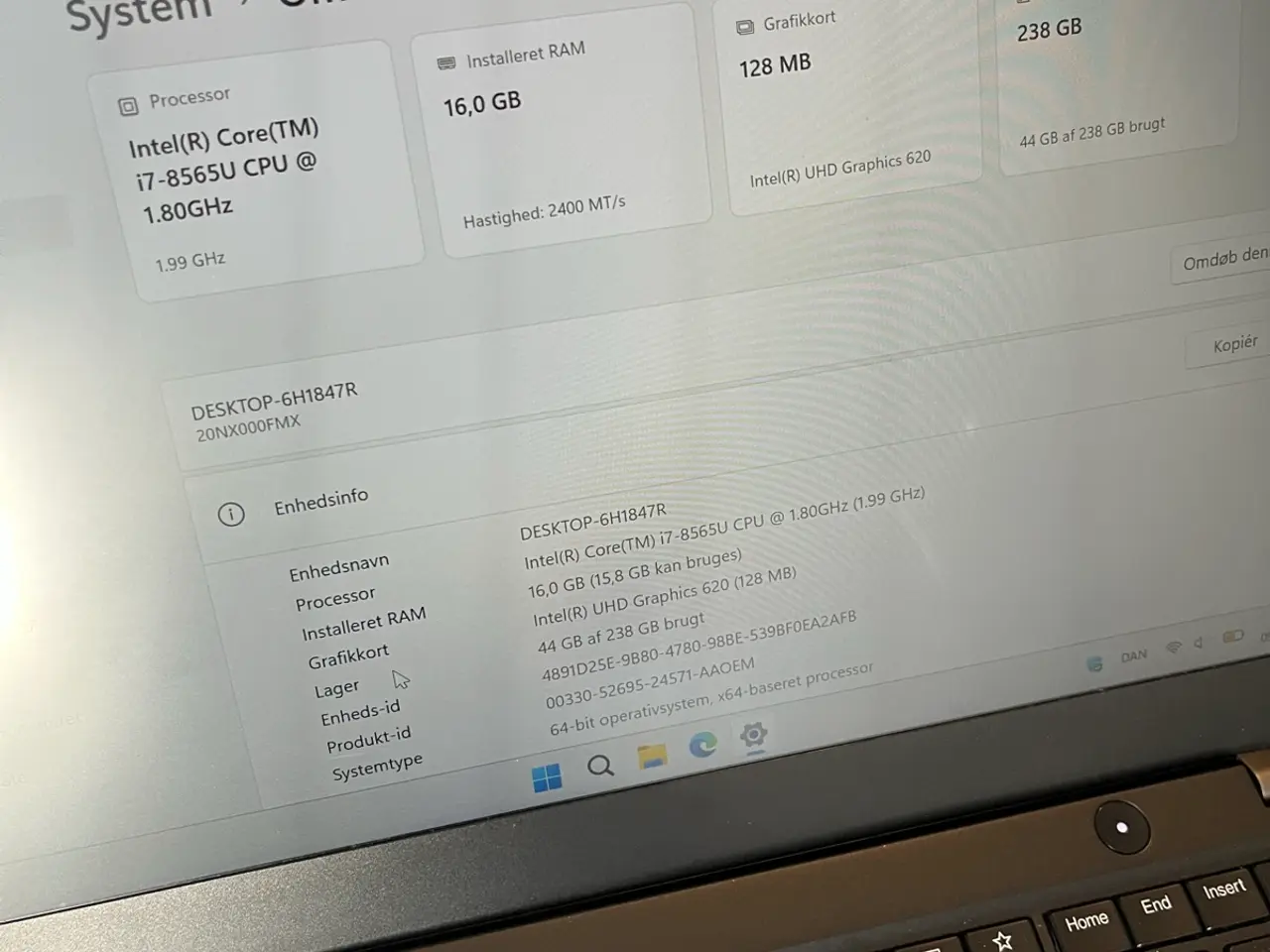 Billede 6 - Lenovo ThinkPad T490s med i7, 5G og Windows 11 Pro