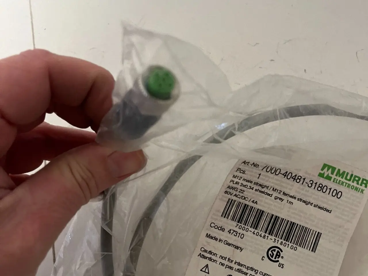 Billede 7 - Murrelektronik 7000-40481-3180100 M12 Shielded 1m