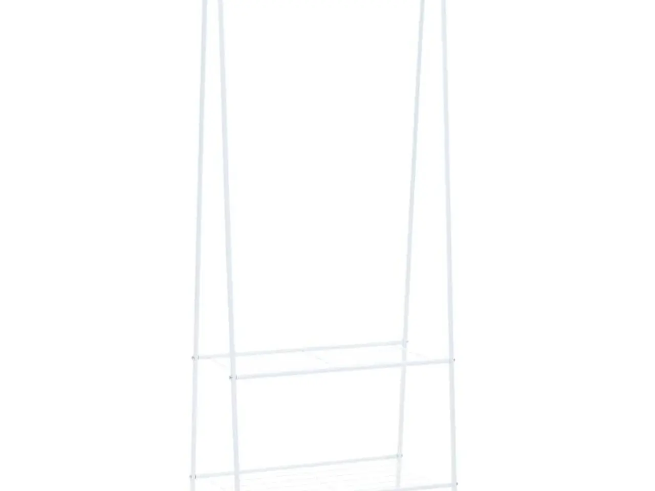 Billede 1 - Tøjstativ med 2 hylder - 59 × 35 × 150 cm, hvid
