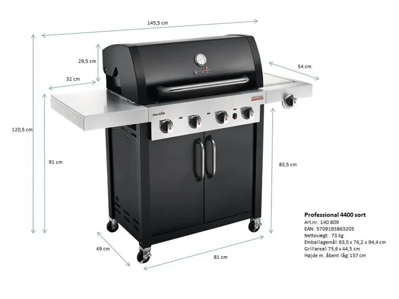 Billede 3 - Gasgrill, CharBroil 4400