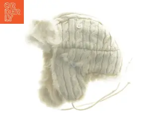 Strikket pilot hat med pelskant (str. 30x30 cm)