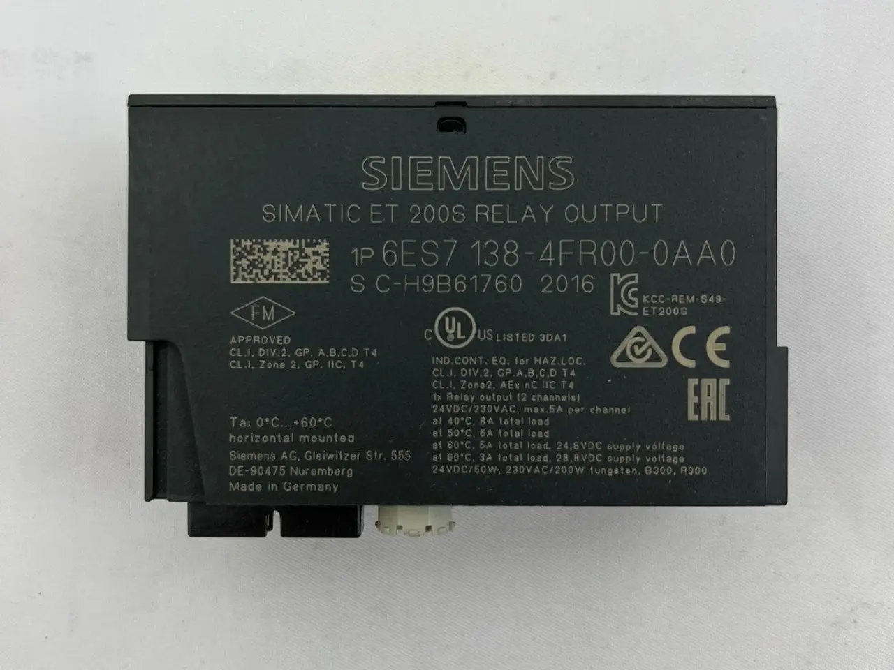 Billede 3 - Siemens SIMATIC 6ES7138-4FR00-0AA0 ET 200S relæ 5A