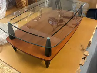 Glas sofabord