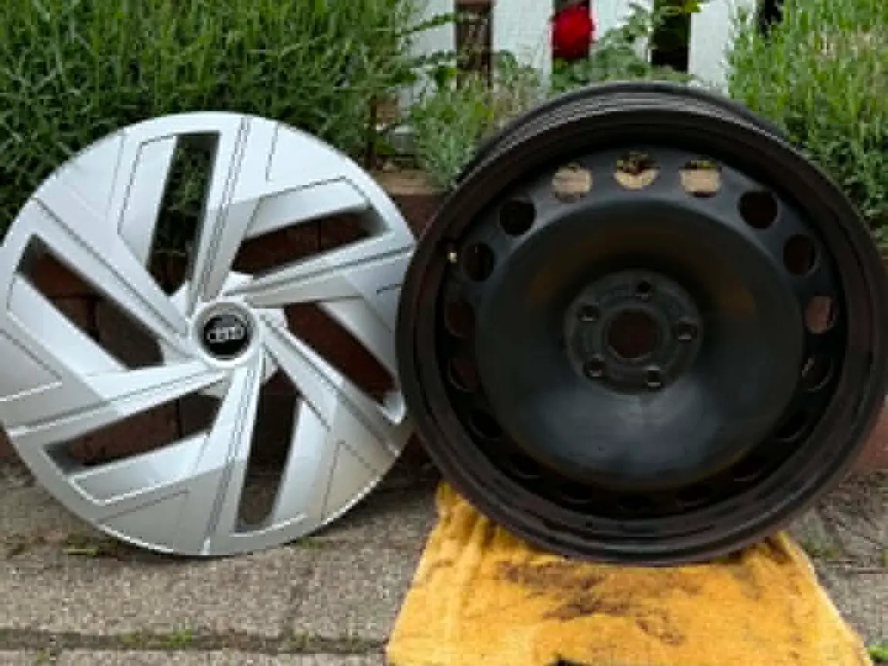 Billede 3 - 4 19" stålfælge + 4 originale Audi hjulkapsler