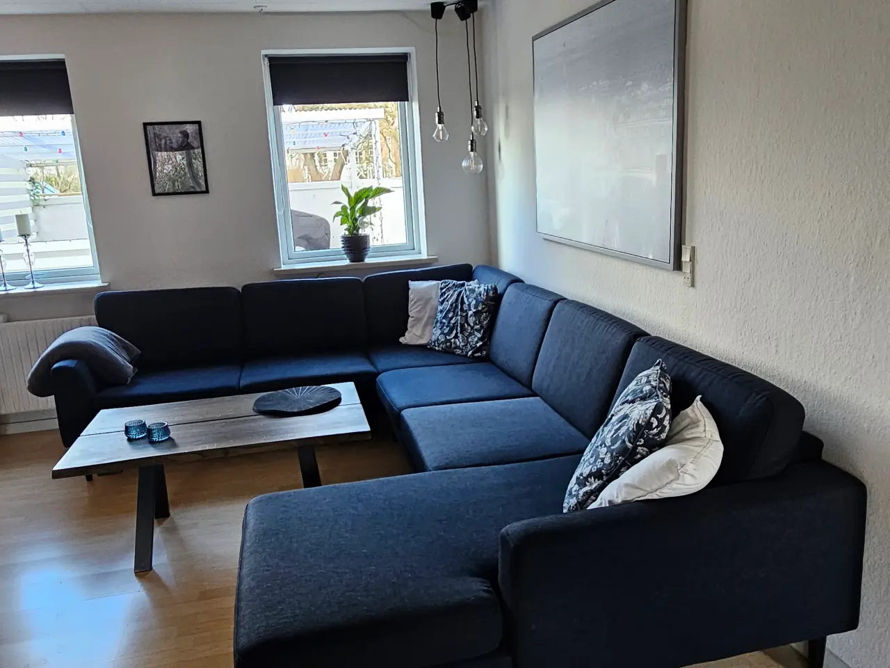 Billede 1 - Blå stof sofa 