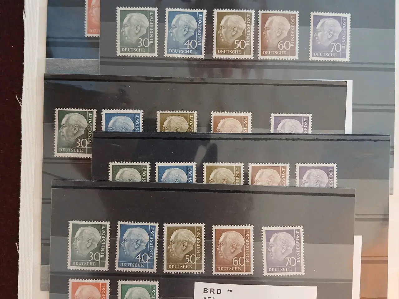 Billede 1 - Vesttyskland (468) Planche med 5 sæt postfriske