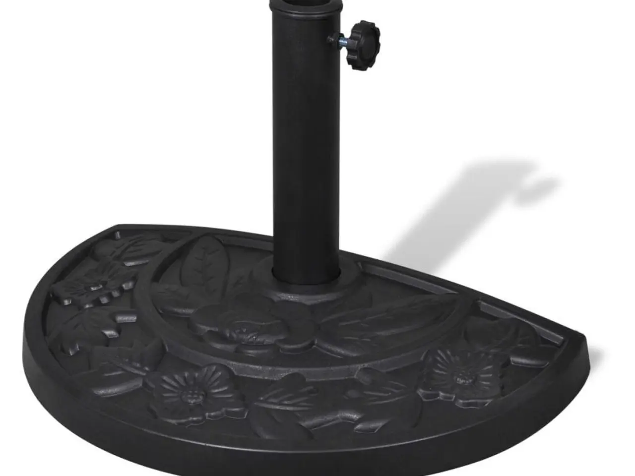 Billede 4 - Halvrund parasolfod i resin - sort, 9 kg