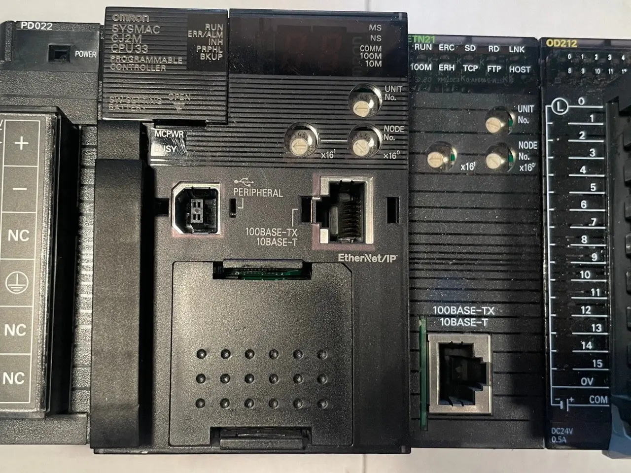 Billede 5 - Omron CJ2M-CPU33 PLC System med CJ1W-ETN21, 3x & –