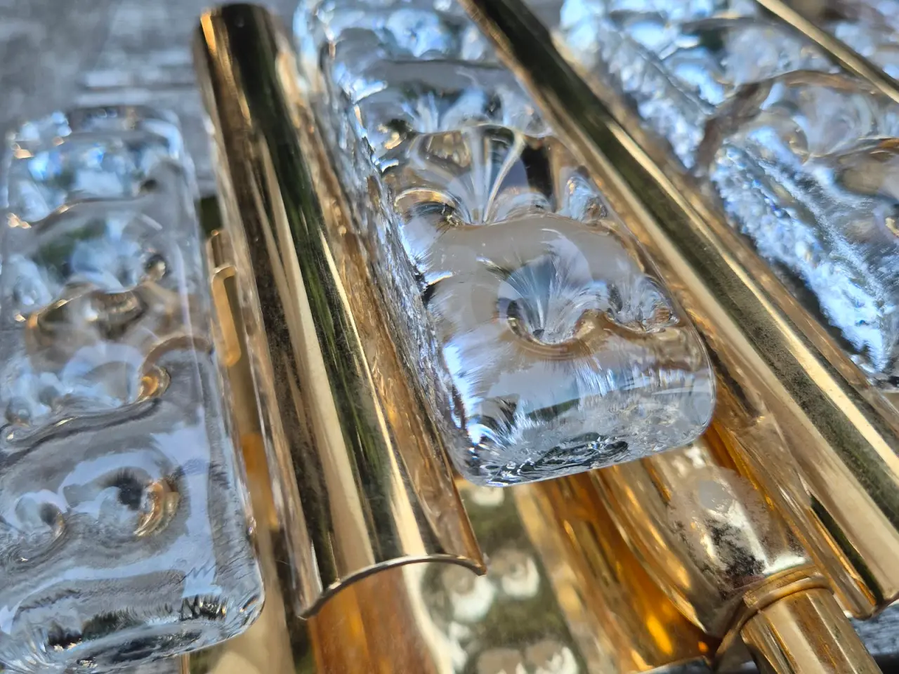Billede 13 - Herlige svenske væglamper i glas og messing