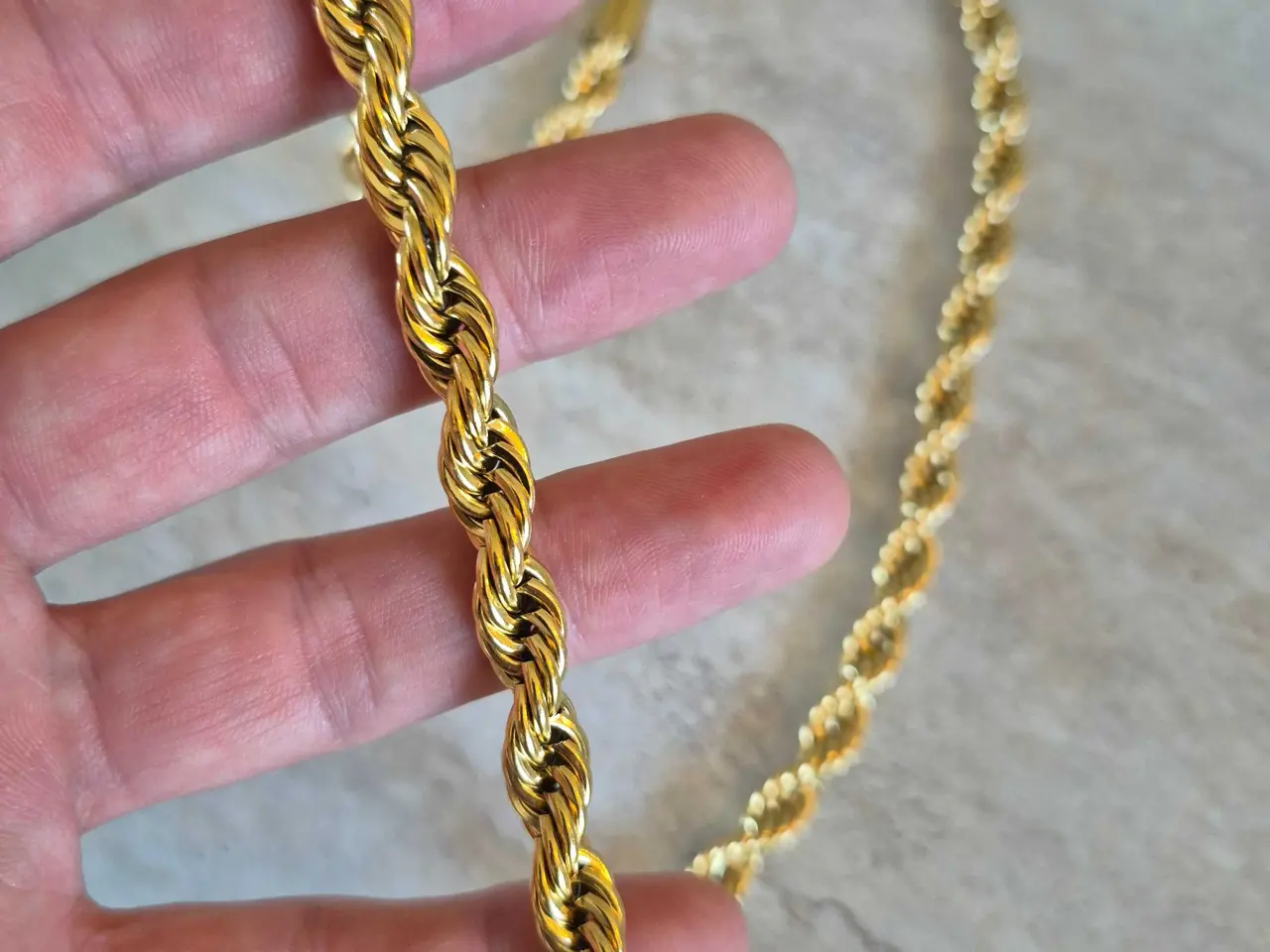 Billede 3 - 8mm goldfilled rope chain