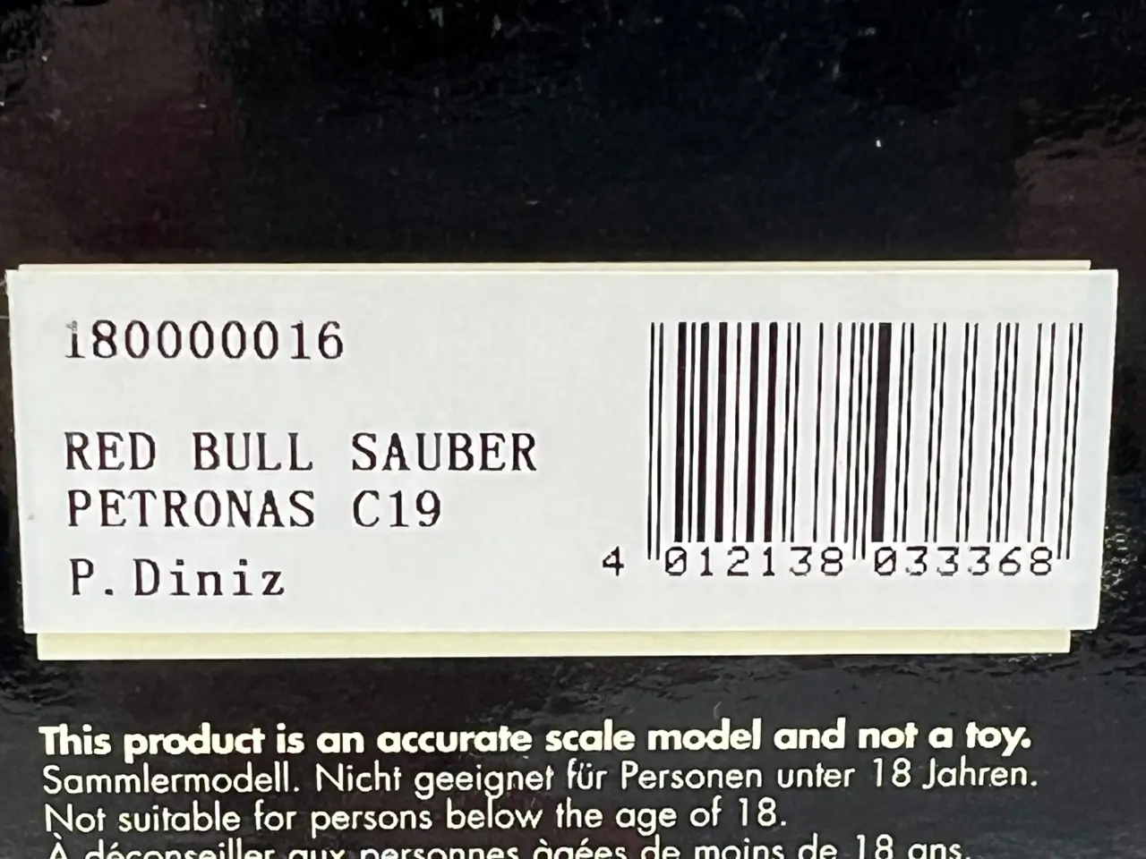 Billede 10 - 2000 Sauber-Petronas C19 SPE 04A F1 #16 - 1:18