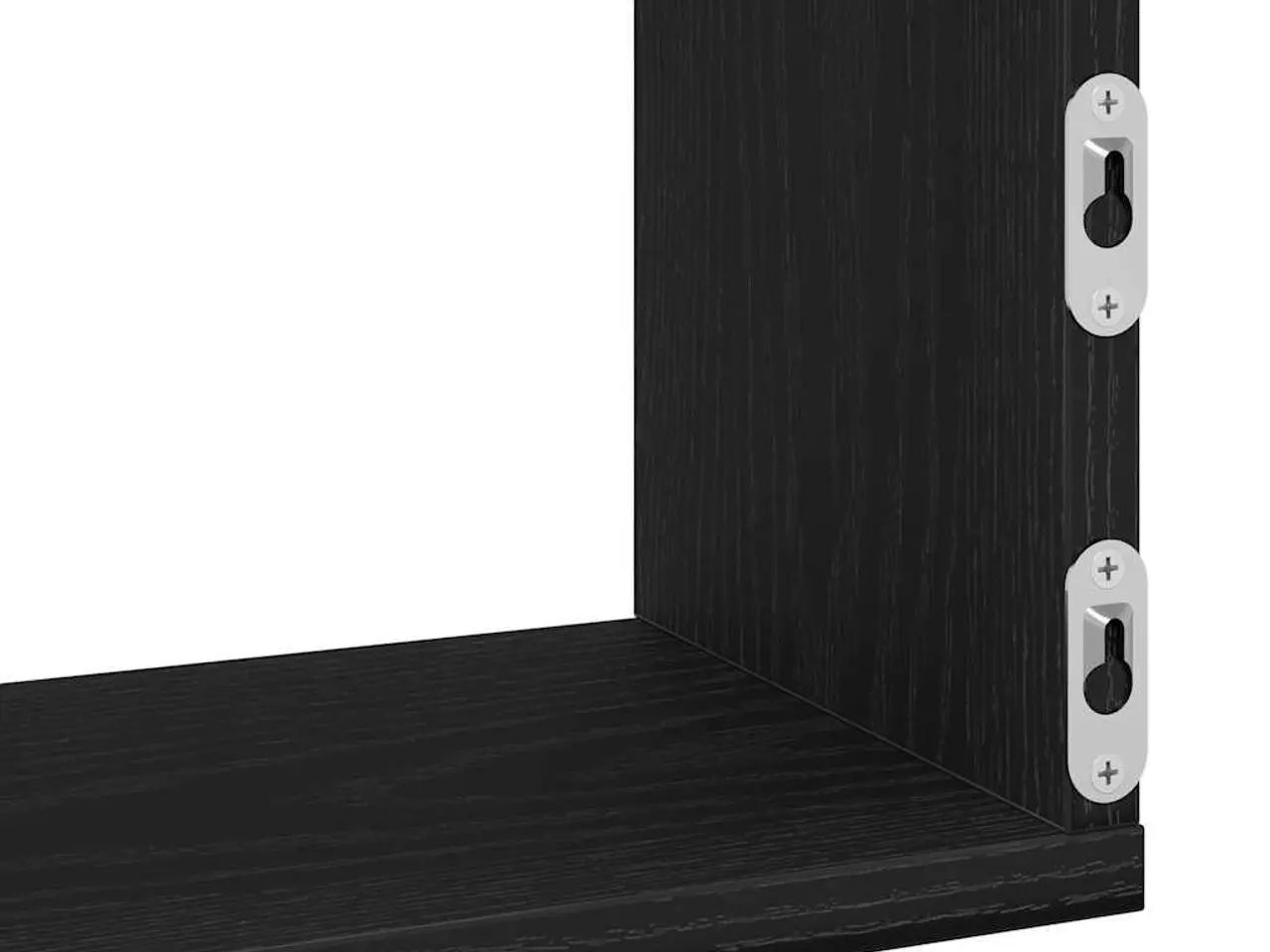 Billede 9 - Væghylder 3 stk. - 80×18×18 cm i konstrueret træ, sort eg