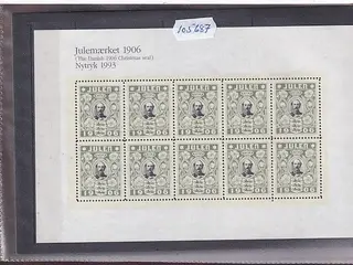 Danmark julemærkeark nytryk 1906/93 - POSTFRISK