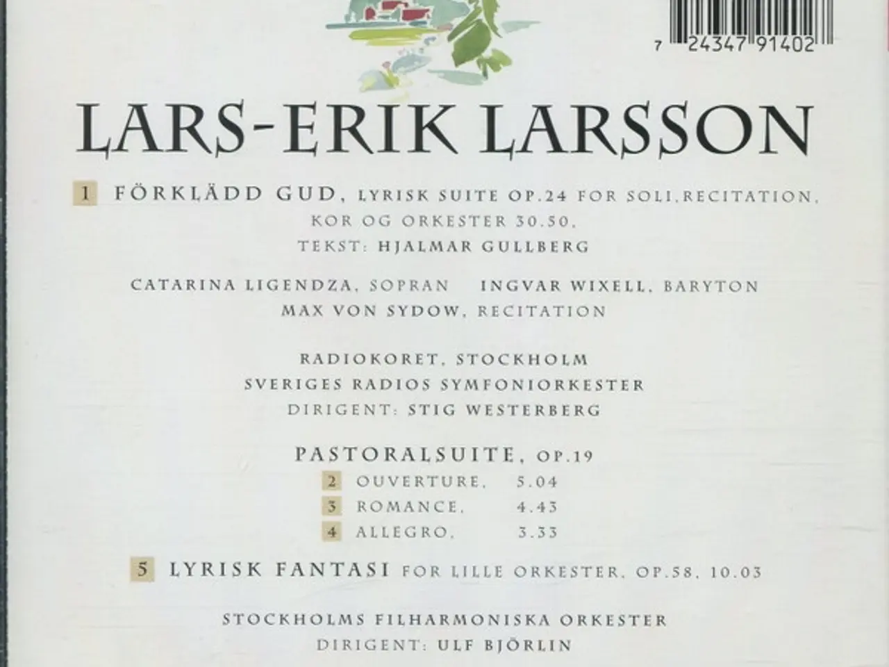 Billede 2 - Lars-Erik Larsson – Förklädd Gud /… – CD