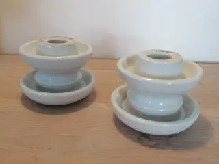 Gamle porcelænsklokker fra EL master (lysestager)