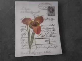 Vintage papirark med charmerende blomsterdesign Ti
