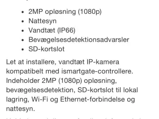 Overvågnings kamera med portåbner