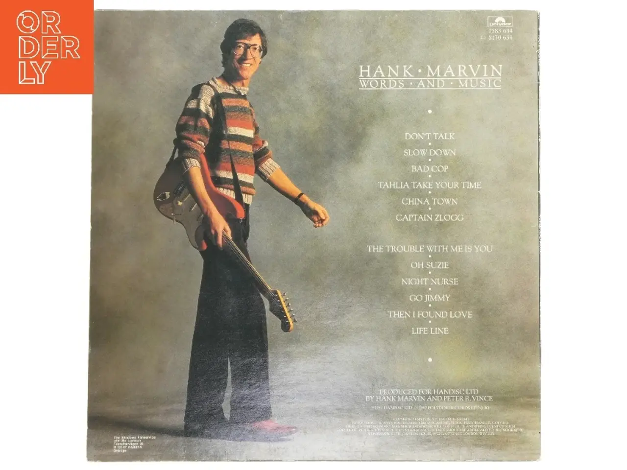 Billede 2 - Hank Marvin - Words and Music LP