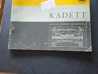 Instruktion Kadett D