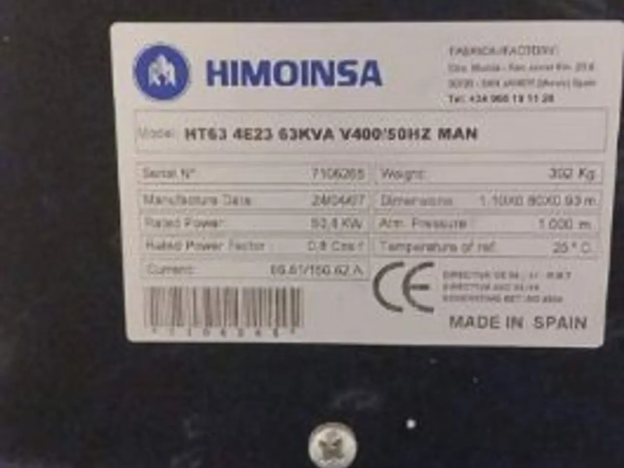 Billede 3 - HIMOINSA Nødgenerator Model HT63