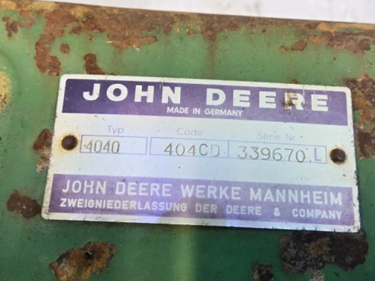 Billede 7 - John Deere 4040 Ramme R60580