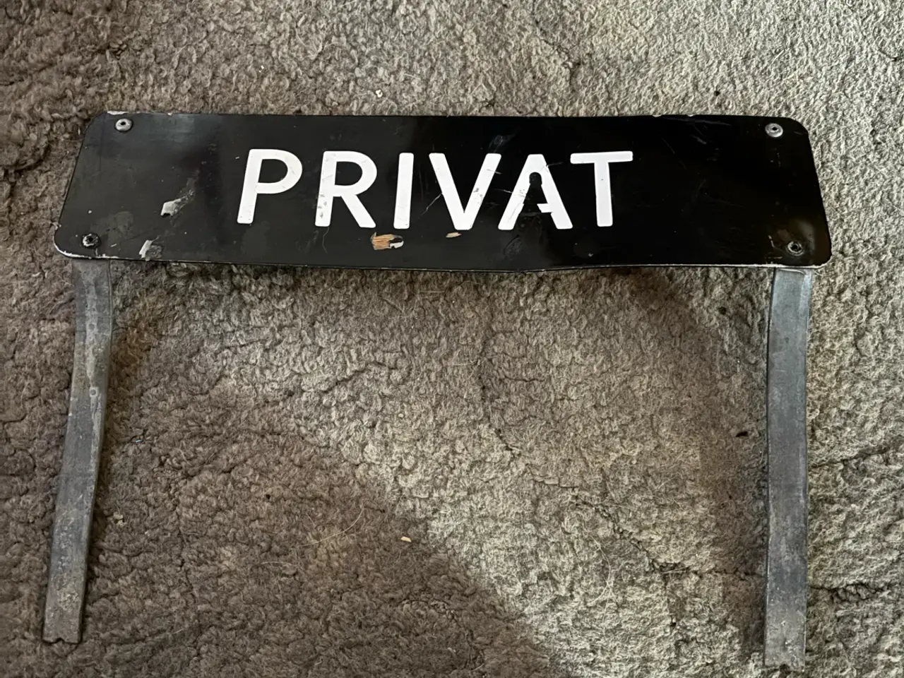 Billede 1 - Privat skilt i metal 