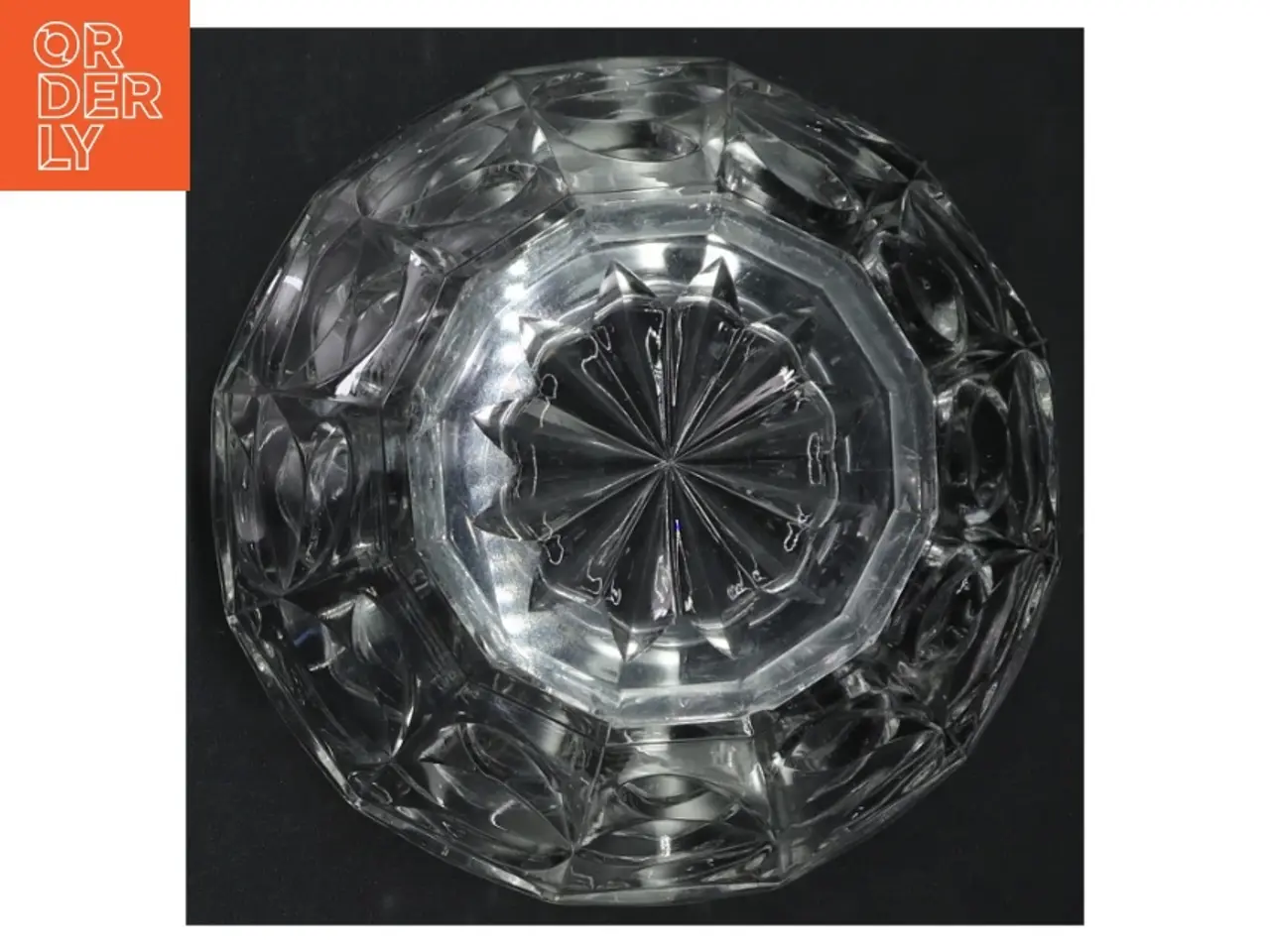 Billede 2 - Gl. Glasskål, måske Krystal (str. H. 9 cm. ø. 14 cm)