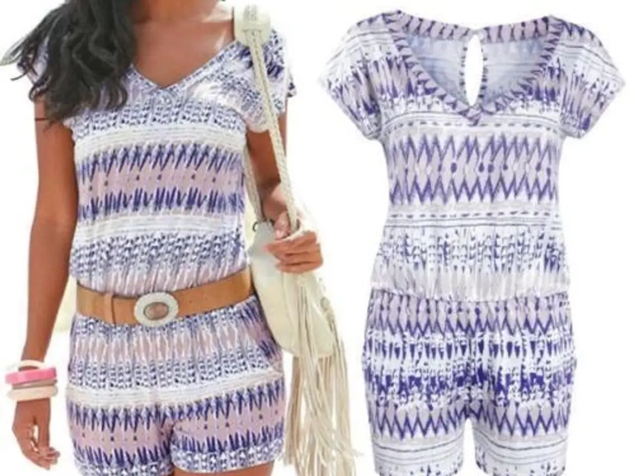 Billede 2 - Dragt/suit.Mini Playsuit . To farve varrianter/M