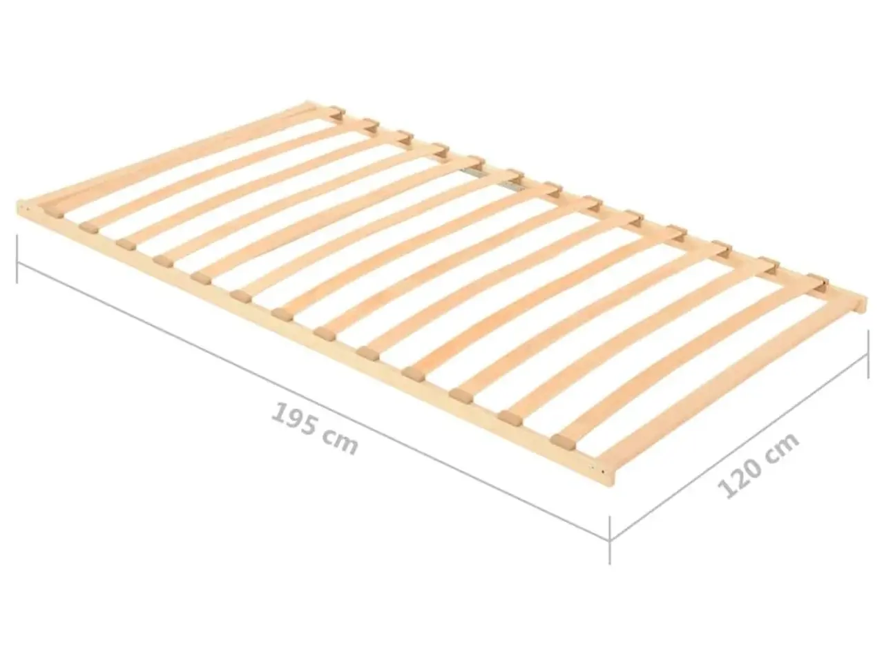 Billede 7 - Lamelbund med 13 lameller 120x200 cm i træ