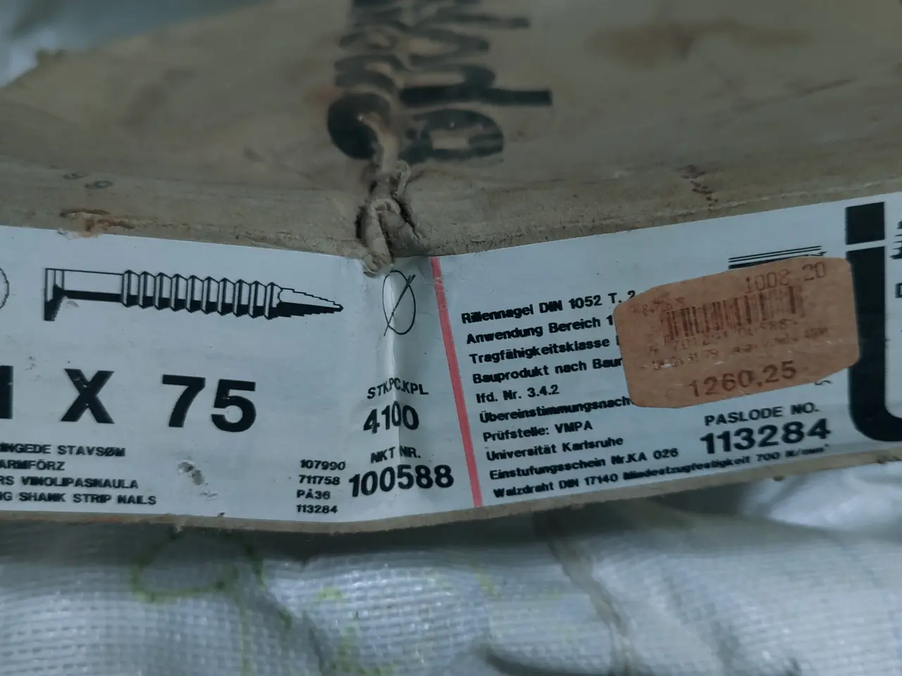 Billede 1 - Paslode varmforzinkede ringsøm 3,1 × 75 mm – 2.590