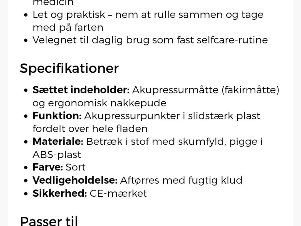Billede 5 - Pigmåtte, fakirmåtte