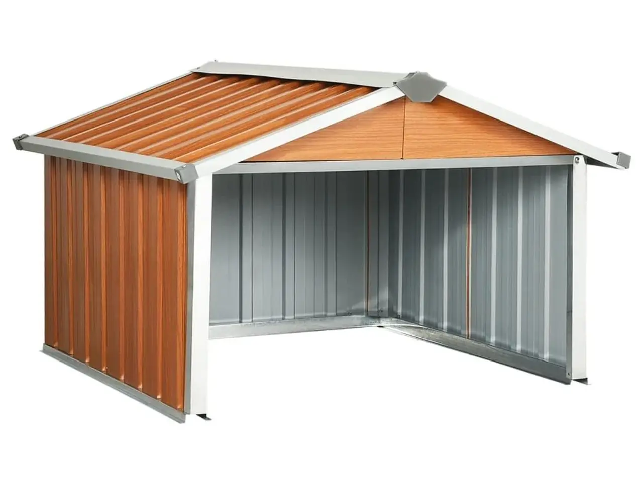 Billede 4 - Garage til robotplæneklipper 92x97x63 cm galvaniseret stål brun